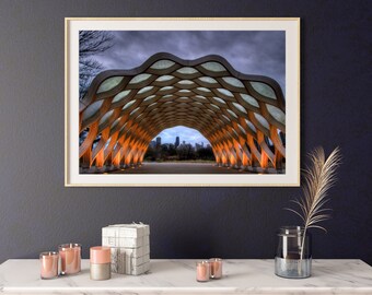 Chicago Honeycomb at Sunrise -  Chicago Skyline Photograph, Digital Download, Chicago Wall Art, Chicago Poster, Printable Wall Art, Decor