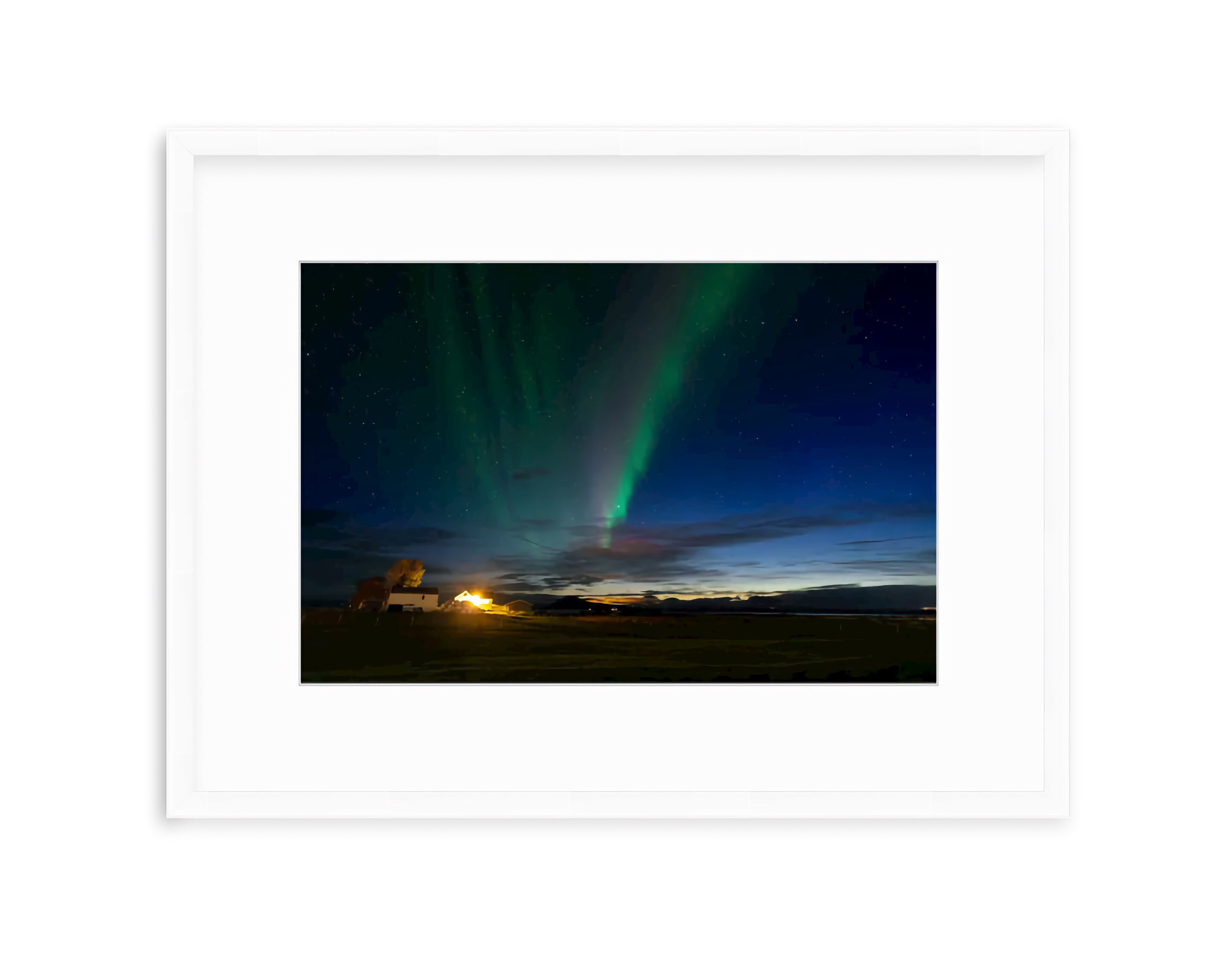 Iceland Northern Lights Prints Gallery Set of 4 Color Etsy France