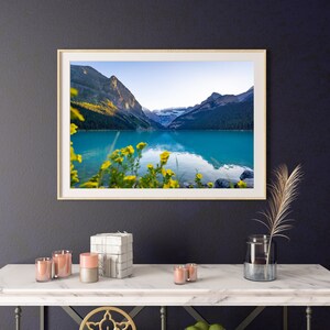 Lake Louise in Banff National Park - Printable Poster, Digital Download, Landscape Wall Art, Nature Wall Art, Nature Photography