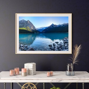 Lake Louise in Banff National Park Panorama - Digital Download, Landscape Wall Art, Photography Prints, Printable Art, Nature Wall Art