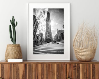 The Flatiron Building  - New York Poster, Aesthetic Room Decor, Art Print, Decoration, Digital Art Download, Gift for Him, Home Decor