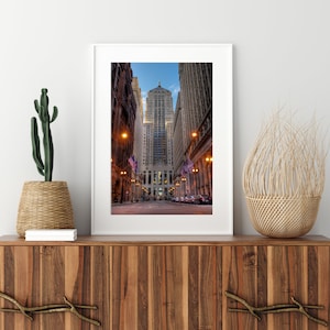 Chicago Board of Trade - Chicago Color Print, Wall Art, Chicago Skyline, Printable Poster, Digital Download, Digital File