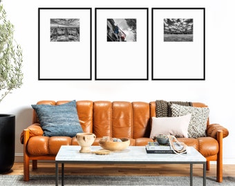 Paris France Prints Gallery, Set of 3 Black and White Printables, Paris Wall Art Set, French Poster Download