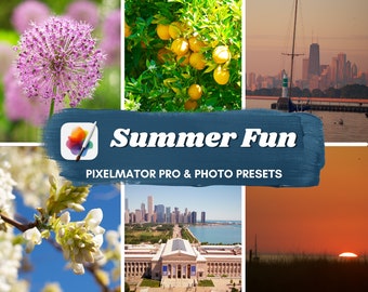 Summer Fun Pixelmator Pro and Photomator Presets (Adjustments) - Instagram Presets, Photo Presets, Influencer Presets, Summer Presets