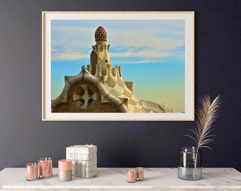 Barcelona Gaudi Print, Barcelona Gaudi Wall Art Decor, Barcelona Gaudi Printable Poster, Barcelona Spain
