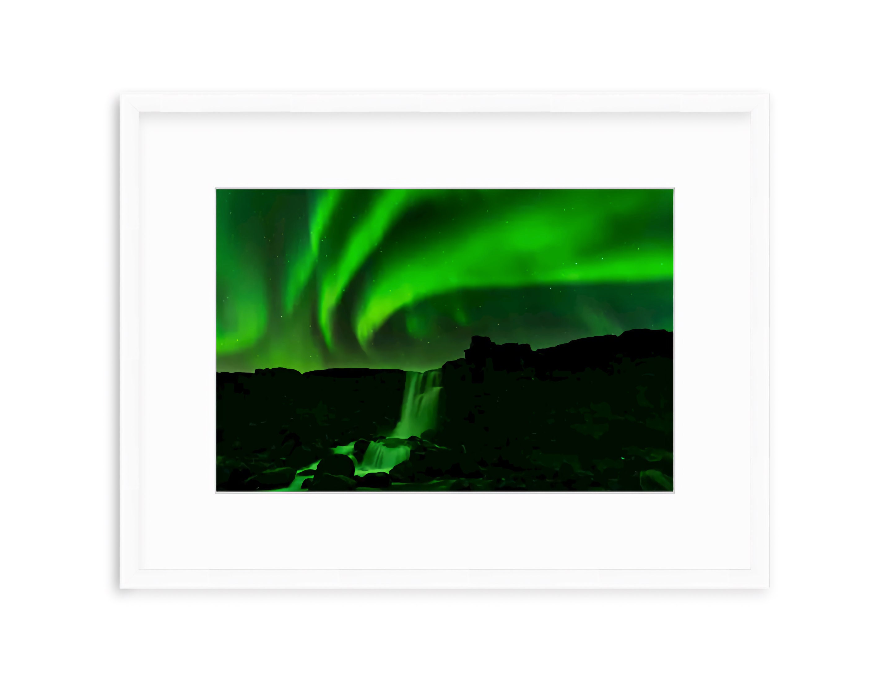 Iceland Northern Lights Prints Gallery Set of 4 Color Etsy France