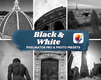 Pixelmator Pro & Photomator Black and White Photography Presets (Adjustments) -