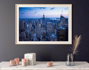 Dusk in the Big Apple – NYC Skyline from Rockefeller Center Digital Download