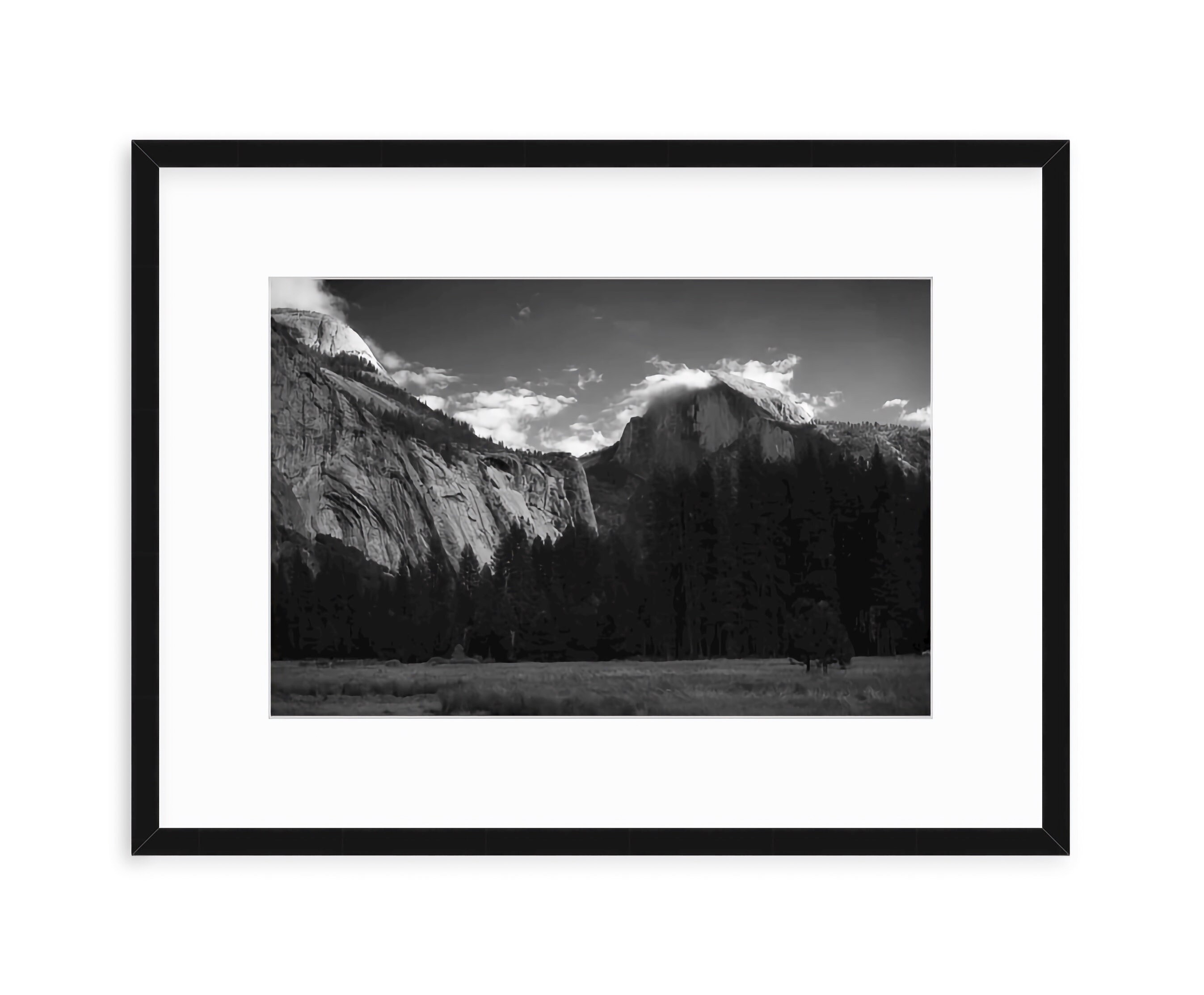Yosemite Black and White Print Yosemite Wall Art Decor Etsy España