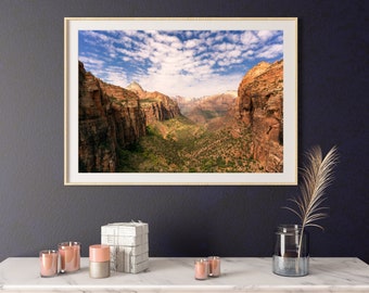 Zion National Park | Canyon Overlook Trail at Dusk - National Park Art, National Park Photography, National Park Poster, Adventure Time