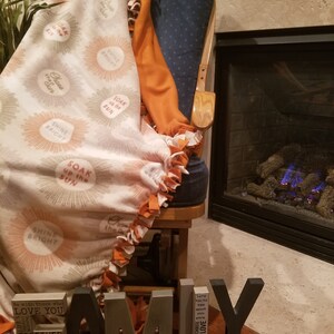 Sun Worship Embroidered Personalized Tie Blanket