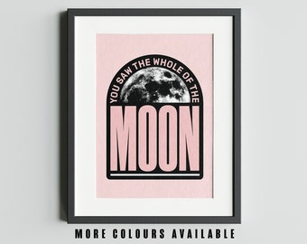 The Waterboys | The Whole Of The Moon Lyrics Art Print | Unframed Music Lyrics Poster | A5 A4 A3 | Multiple Colours | Gift | Wall Art |