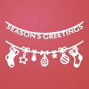 Ultimate Crafts Stockings Were Hung Christmas Dies LT157694 Season's Greetings