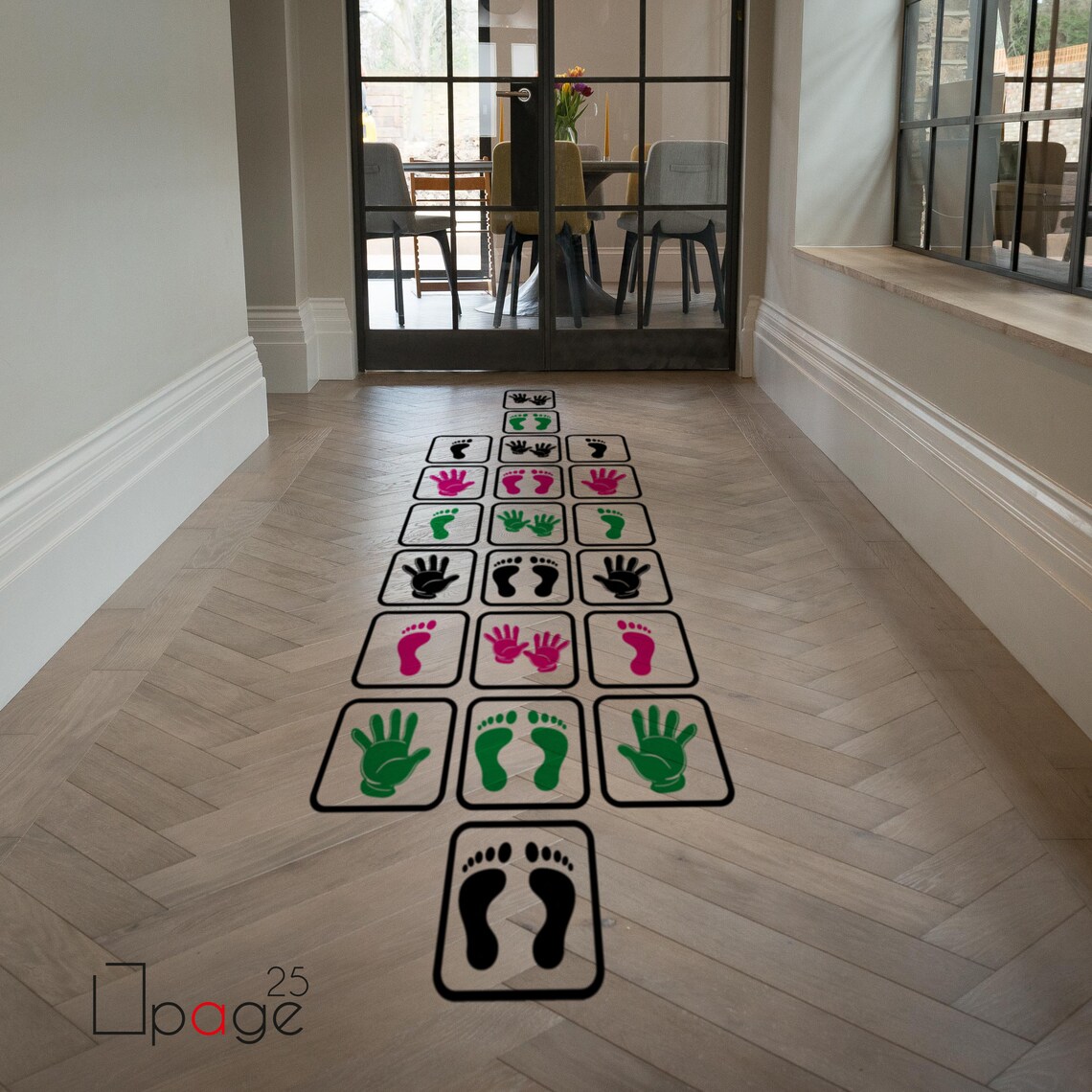 Hopscotch Hands And Feet Game For Kids Families Preschool Etsy