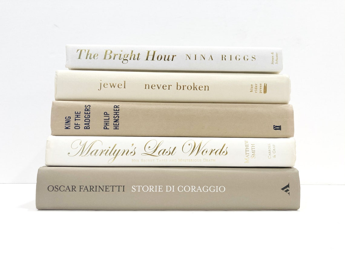 Bundle of Neutral Decorative Books Books for Staging Shelf Etsy Canada