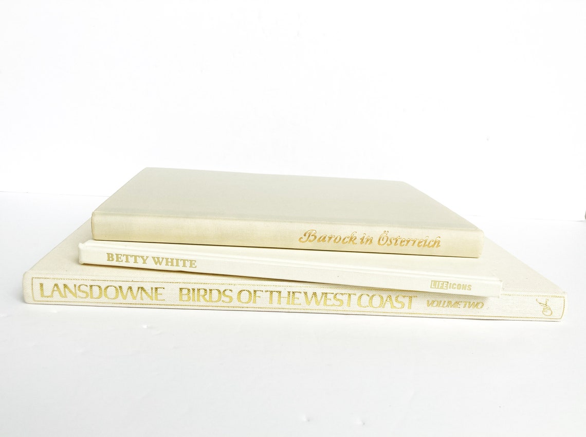 White Coffee Table Books books for staging shelf display Etsy