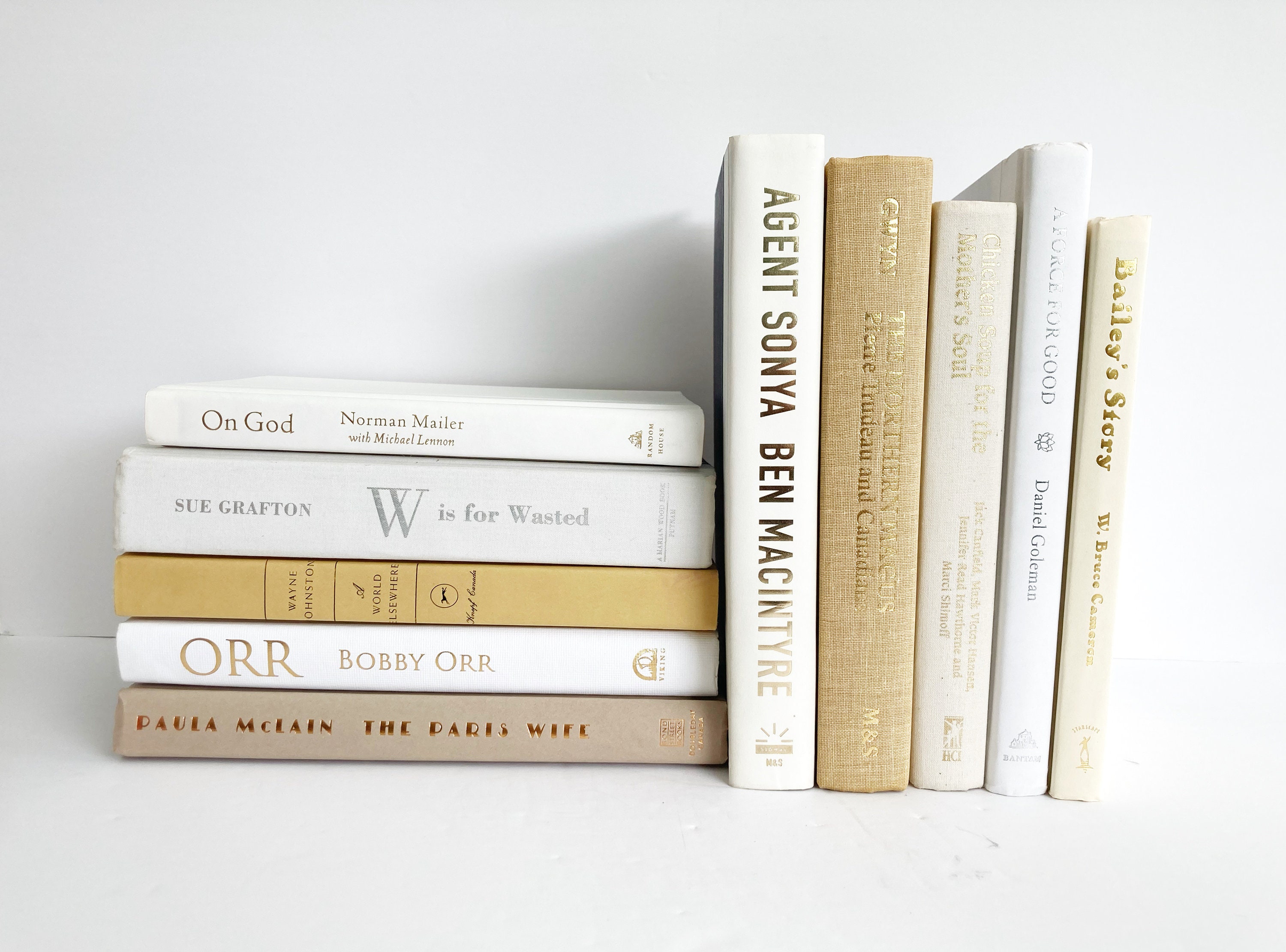 Bundle of Neutral decorative books books for staging shelf Etsy