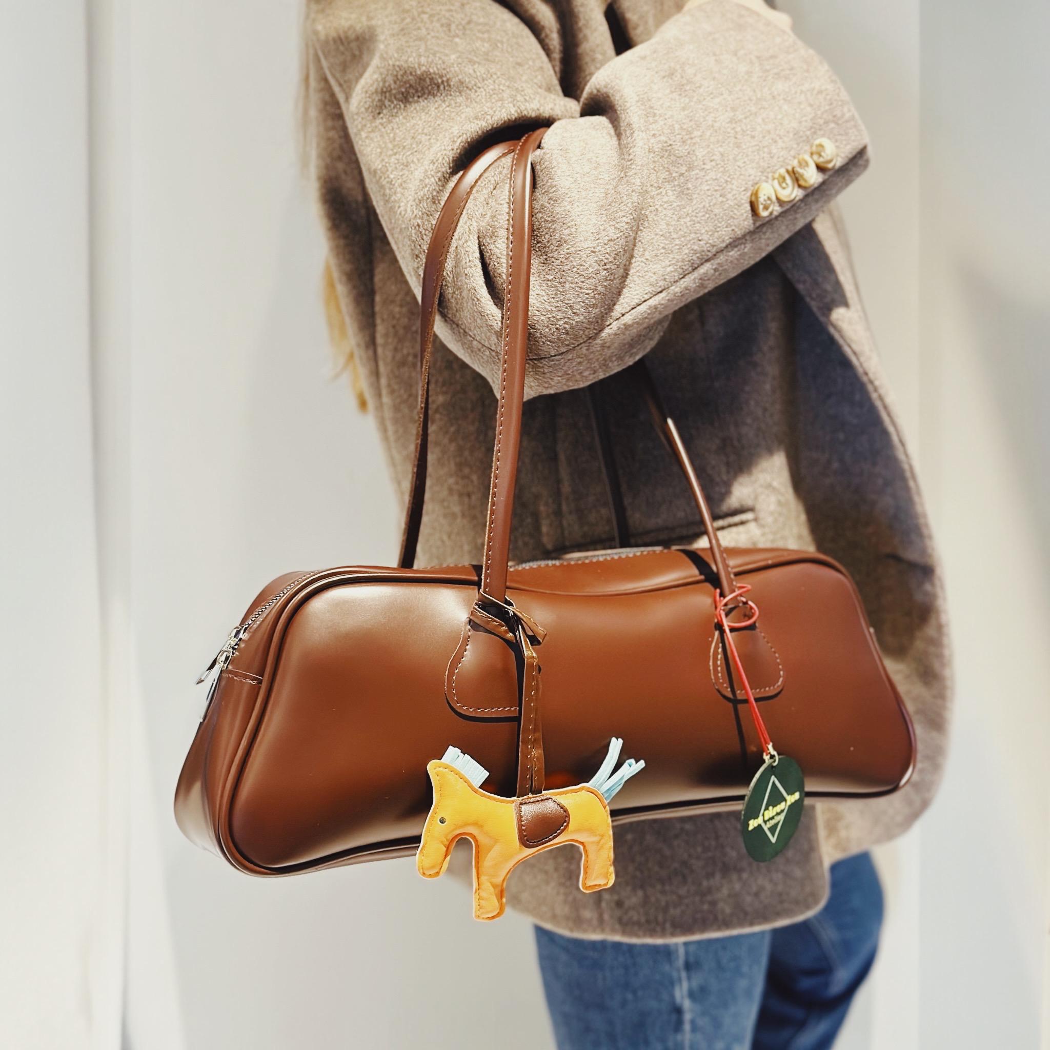 Vegan Leather Baguette Shoulder Bag: Eco-friendly Handbag - Etsy