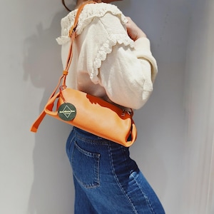 Weiche Leder Baguette Tasche, Jeden Tag Unterarmtasche, Schultertasche, Vegan Lederhandtasche