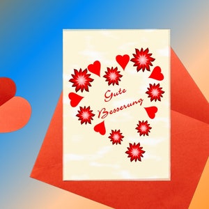 Descarga instantánea de tarjetas de felicitación - imprímase usted mismo - 'Que te mejores pronto', en blanco por dentro