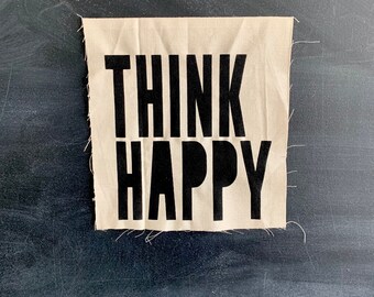 THINK | wall tapestry, screen printed tapestry, wall decor, wall banner, canvas flag, wall hanging, typography tapestry, quote tapestry