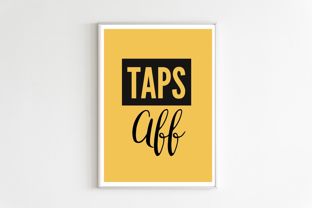 Taps Aff Poster Colourful Scottish Slang Poster High Etsy