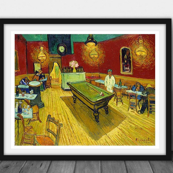 Le cafe de nuit (The Night Cafe) (1888) Poster Art Print by Vincent Van Gogh - Art Quality Paper - Vintage / Antique / Retro / Old Posters