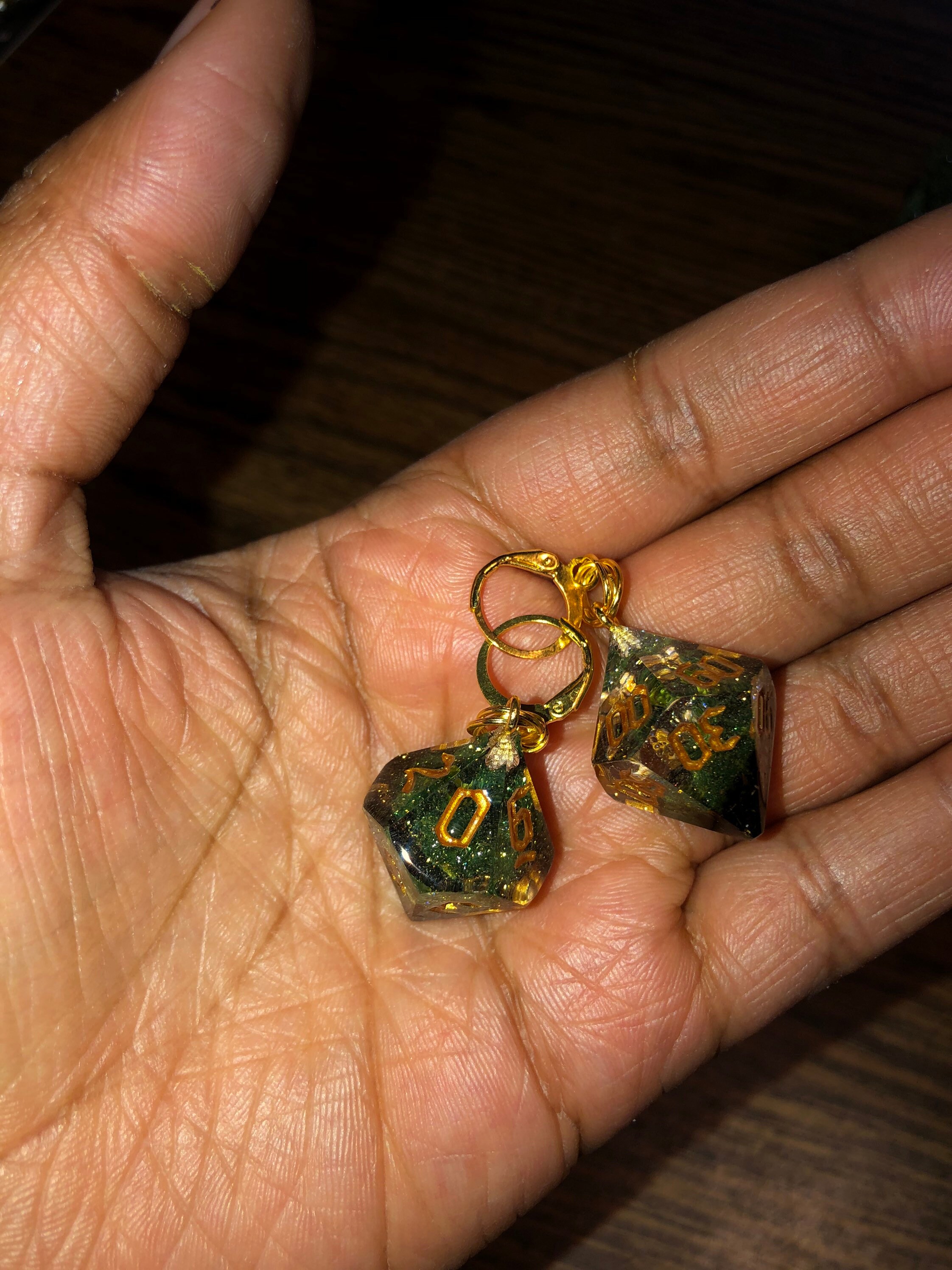 D100 polyhedral dice earrings Etsy