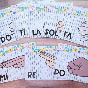 Festive Chromatic Solfege Posters - Multicultural Hands Music Classroom Decor