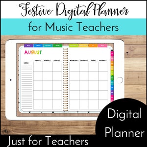 Festive Digital Music Teacher Planner