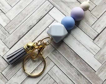 Beaded Lanyard | Teacher Lanyard | Badge Lanyard | Breakaway | Lanyard | Silicone Beaded Lanyard | Wood Bead | Keychain Lanyard | Tassel