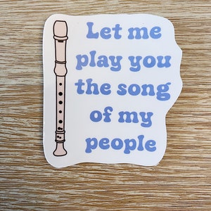 Recorder Sticker | Music Teacher Sticker, Music Sticker, Music