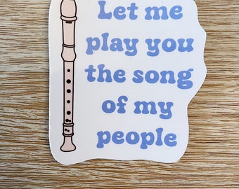 Recorder Sticker | Music Teacher Sticker, Music Sticker, Music