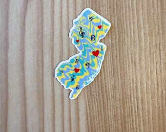 New Jersey Music Sticker, Musicians, Music Teacher, Band, Choir, Orchestra