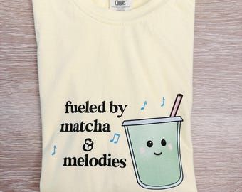 Matcha Melodies T-shirt, Summer Fashion, Music Teacher Tee