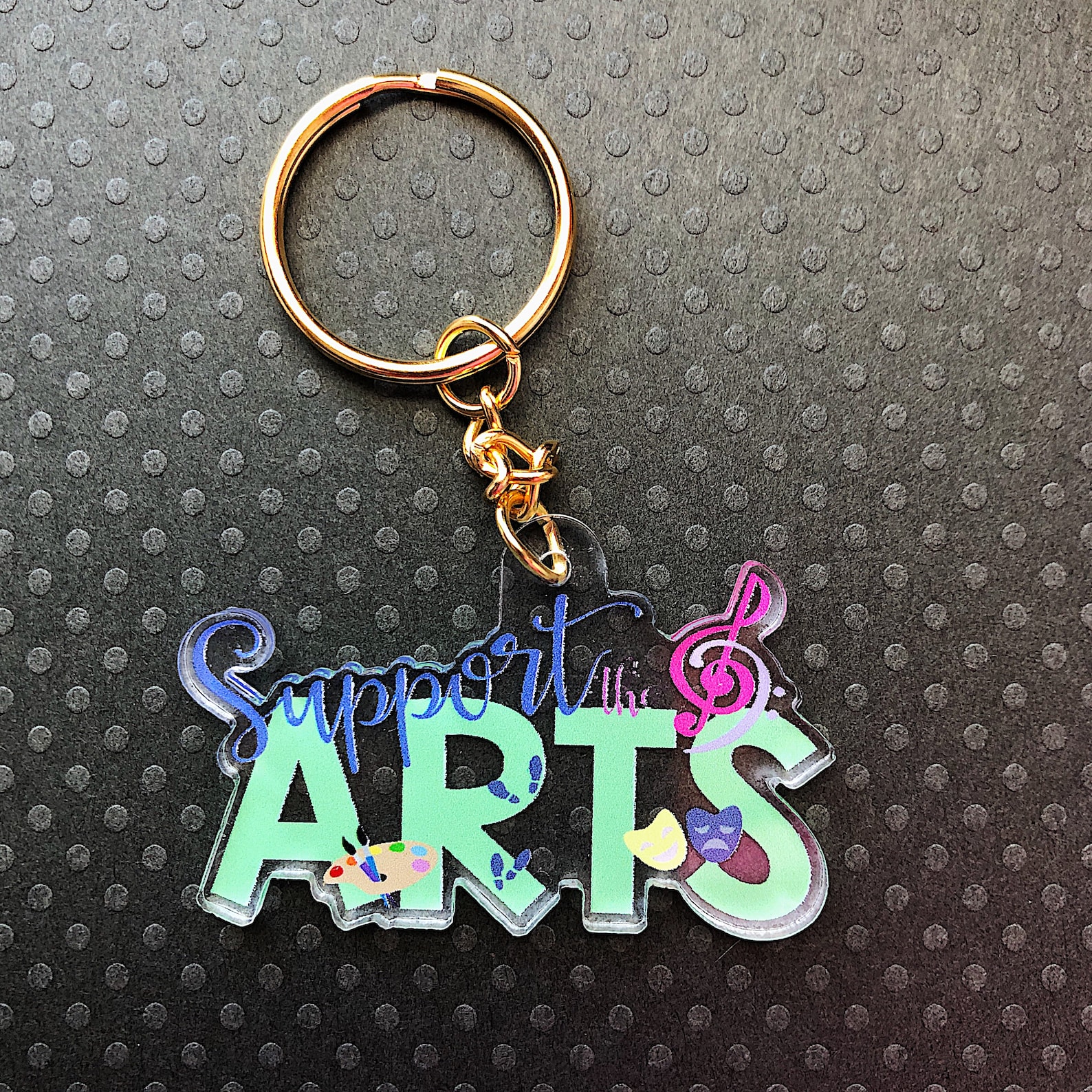 Support the Arts Keychain Music Keychain Art Keychain Etsy