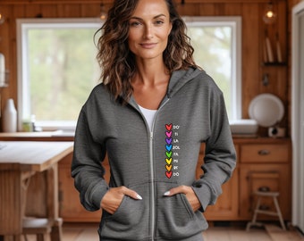 Solfege Hearts Zip Up Hoodie