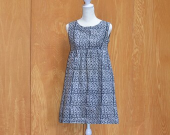 Vintage Marimekko Black and White Pattern Mini Dress