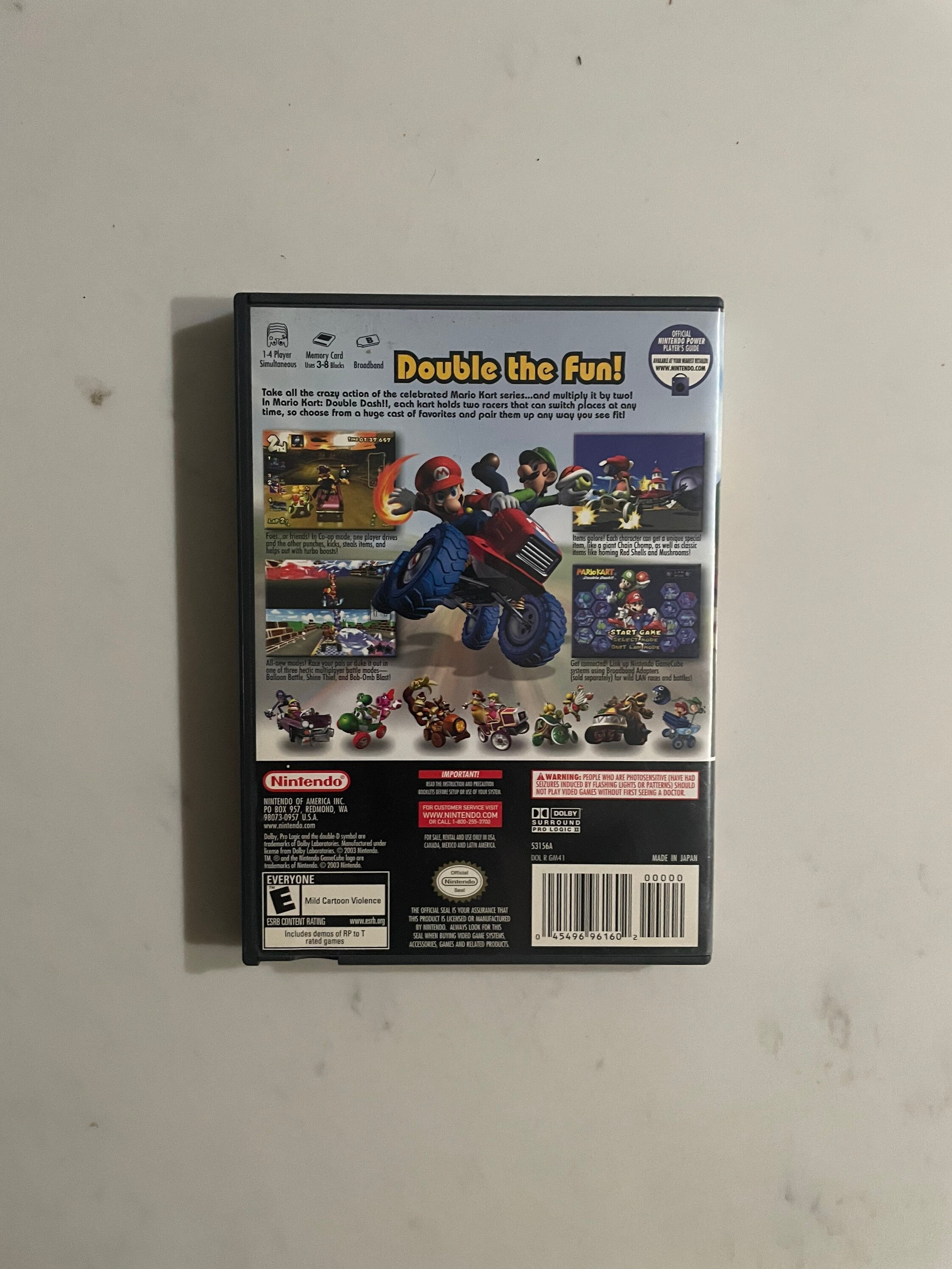 稀少品 ゲームキューブ プレート マリオカート ダブルダッシュ