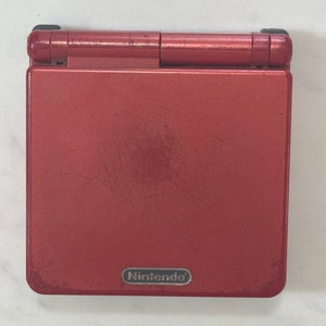 Consola roja Nintendo GameBoy Advance GBA AGS-001 con cargador