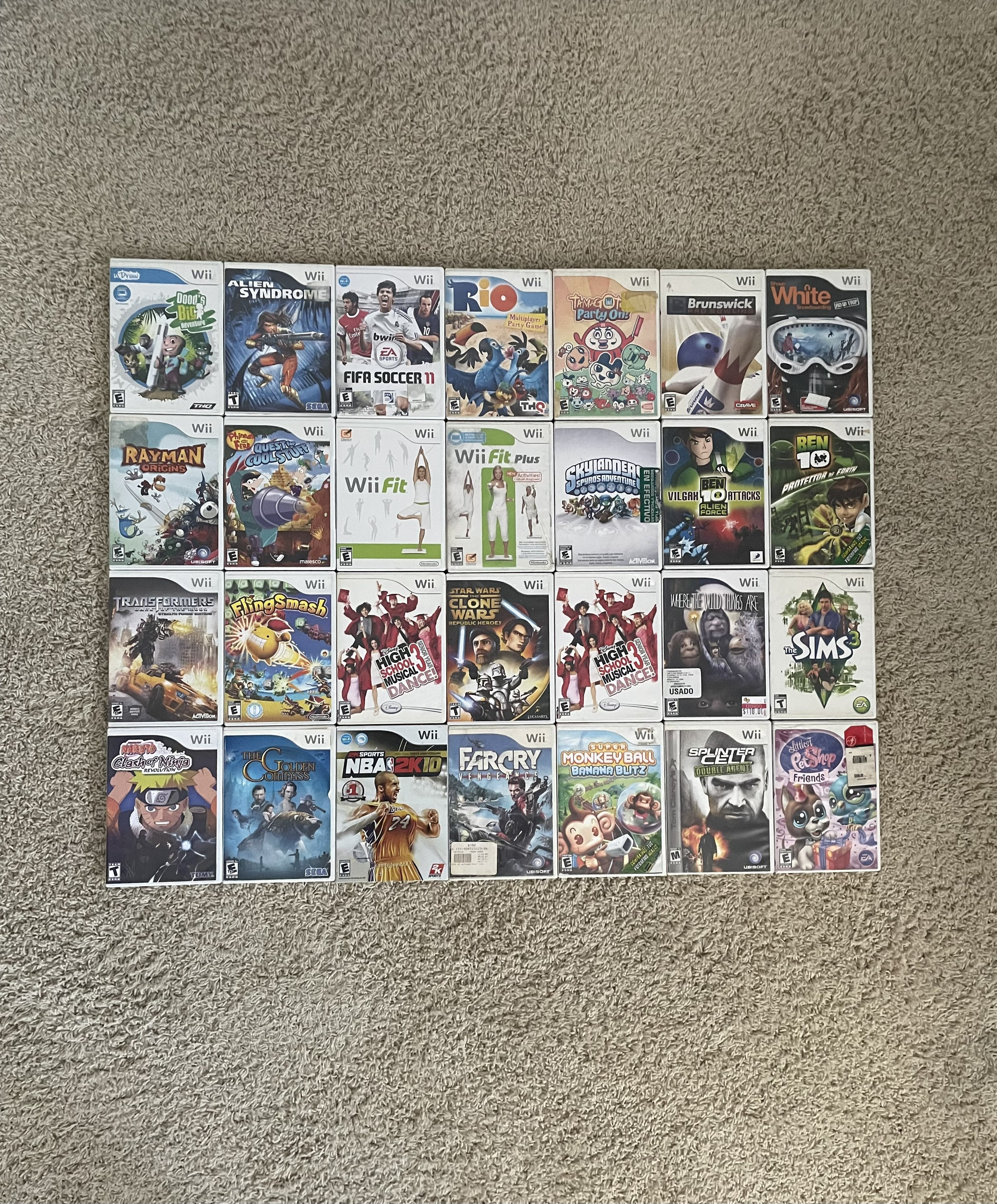 本物の任天堂 Wii ビデオゲーム コレクション *お気に入りを選ん