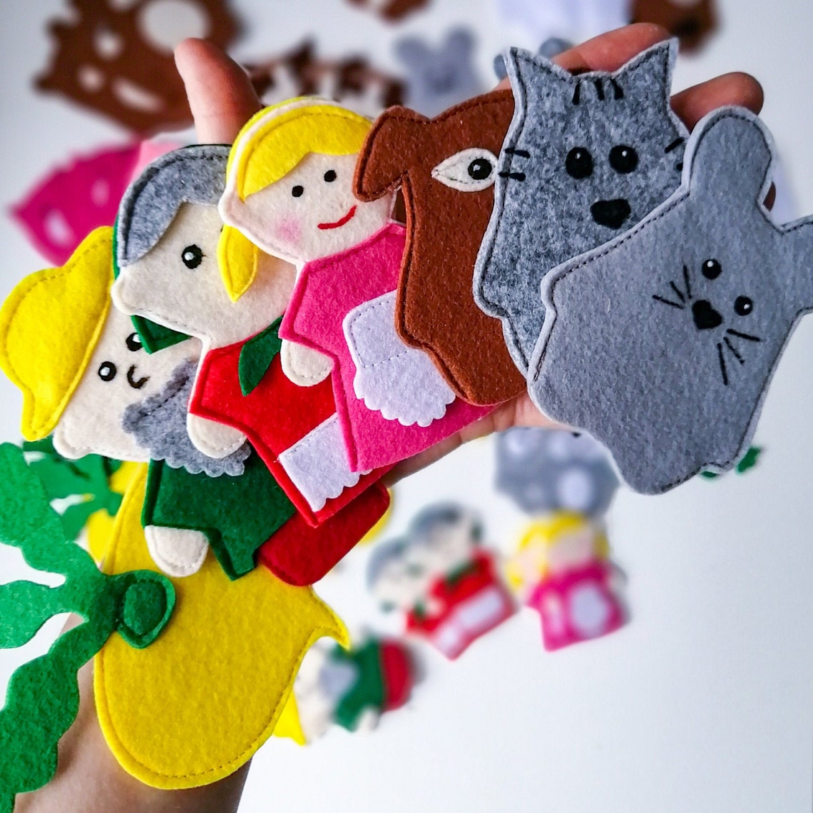 Finger Puppets Felt finger puppets Children puppets Quiet Etsy