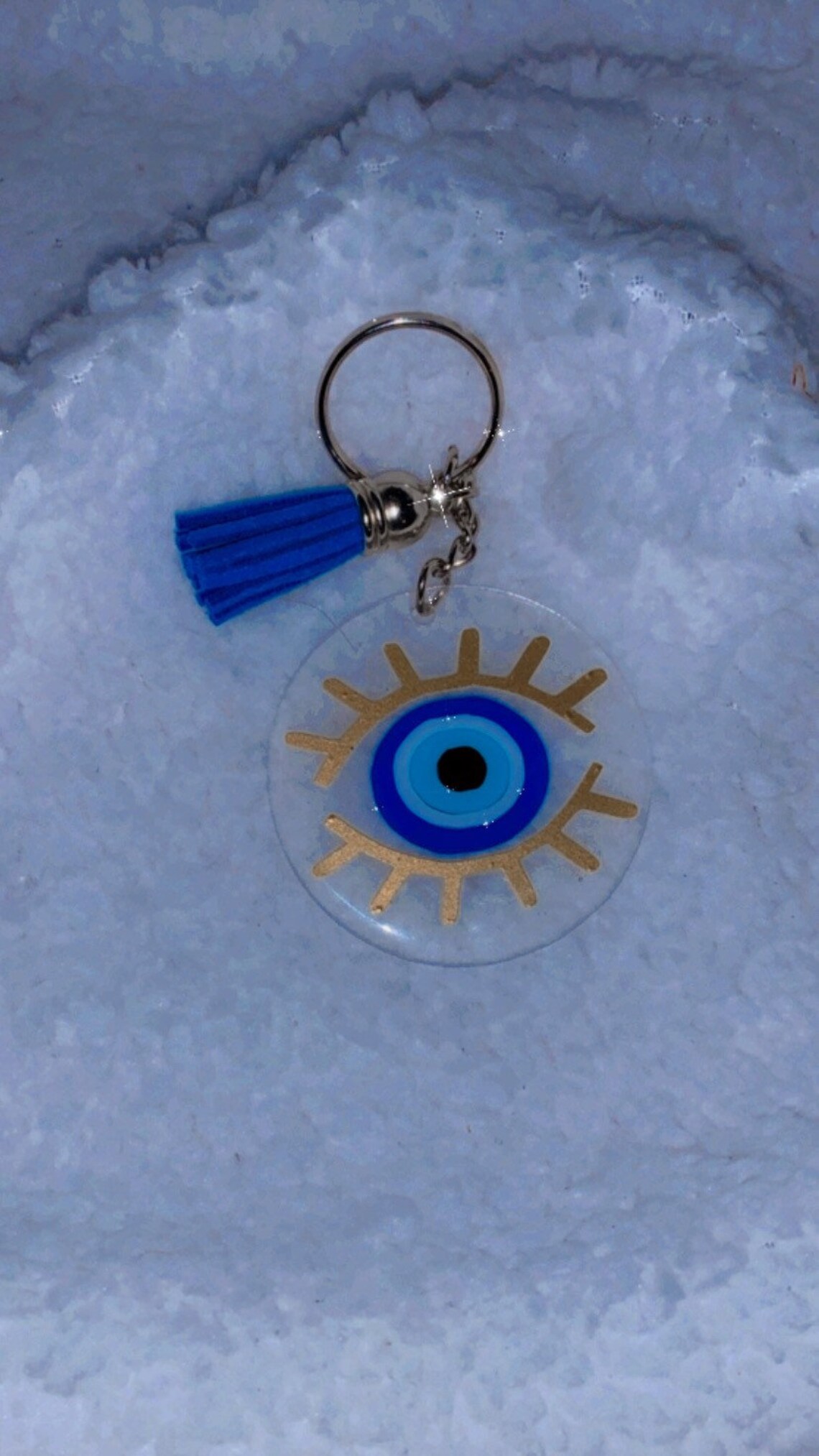 Evil Eye Keychain Mal De Ojo Blue Evil Eye Protection Mal Etsy