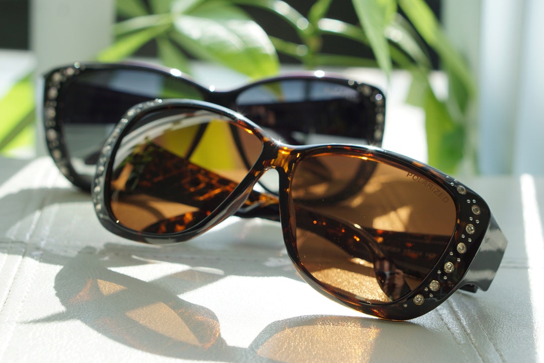 Sunglasses that fit over glasses with bling sale