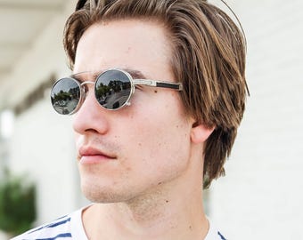 Luxury Wood Temple Sunglasses – Polarized Clip-On, Blue Light Blocking Eyewear, Modern Classic Shades, Gift for Him & Unisex Style