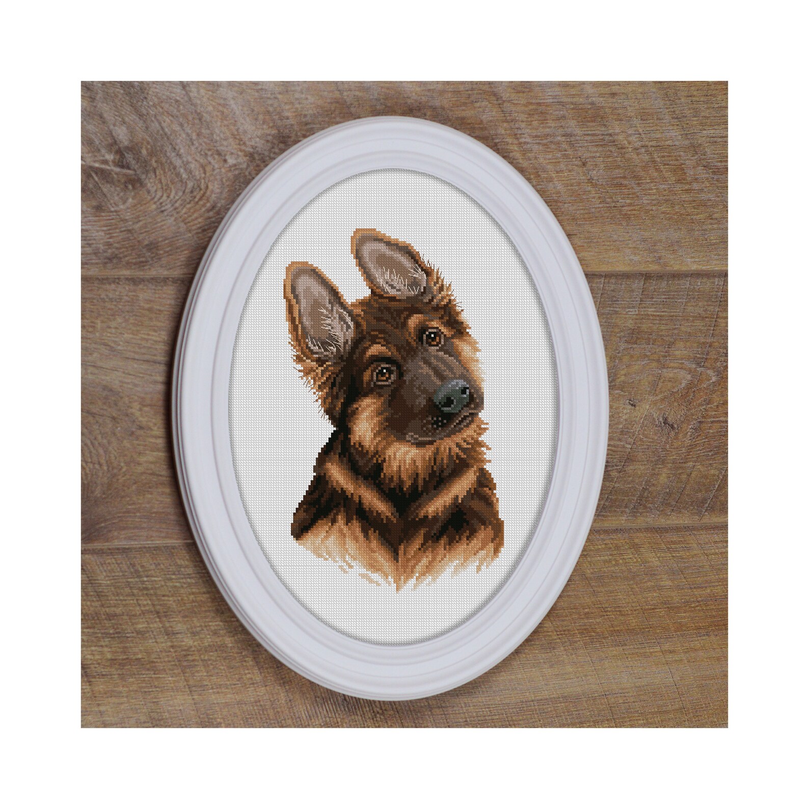 German Shepherd Puppy Cross Stitch Pattern Dog Embroidery Etsy