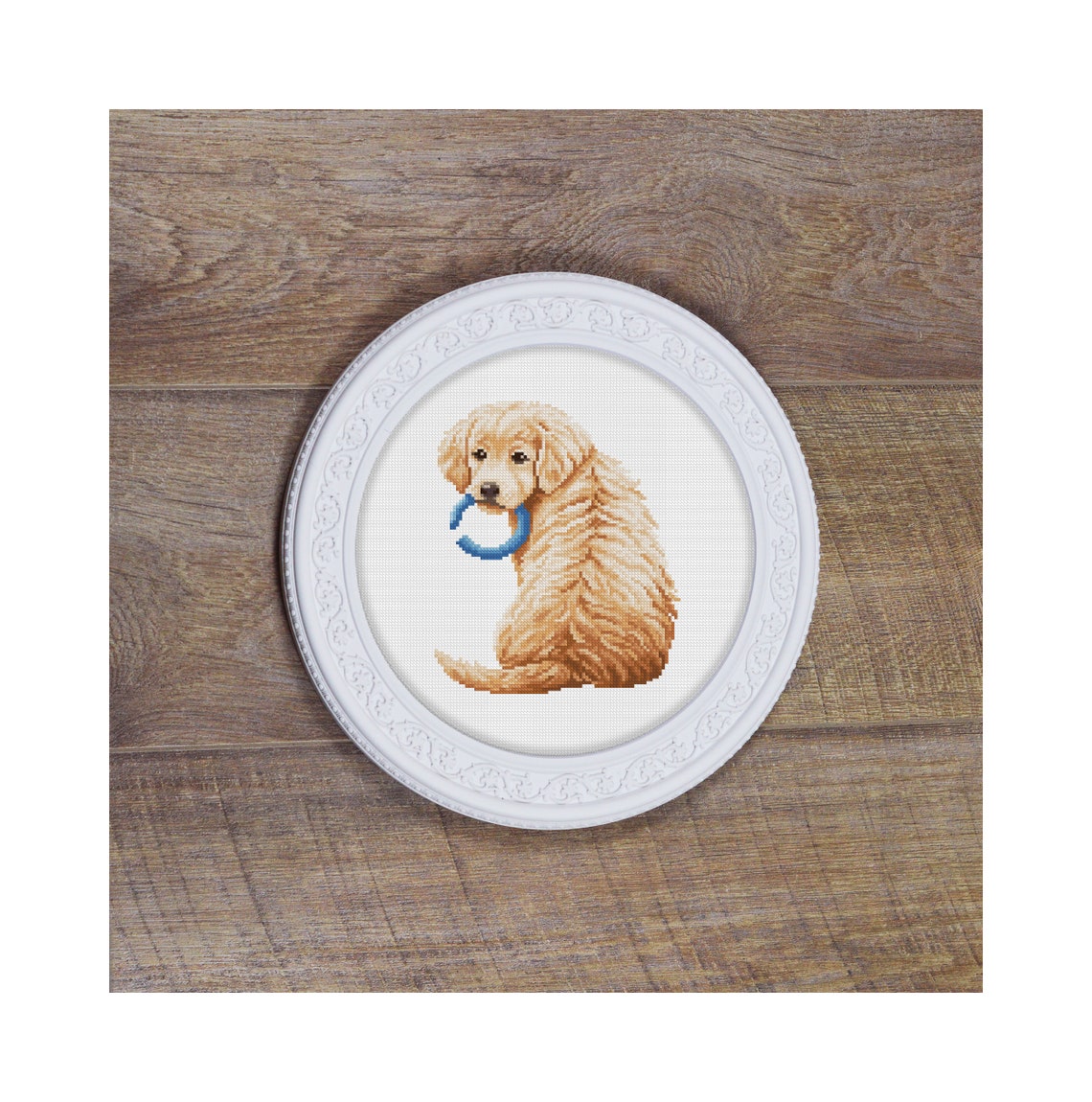 Golden Retriever cross stitch pattern Dog embroidery Etsy