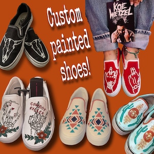 Western painted shoes