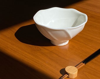 Glazed stoneware handmade porcelain bowl