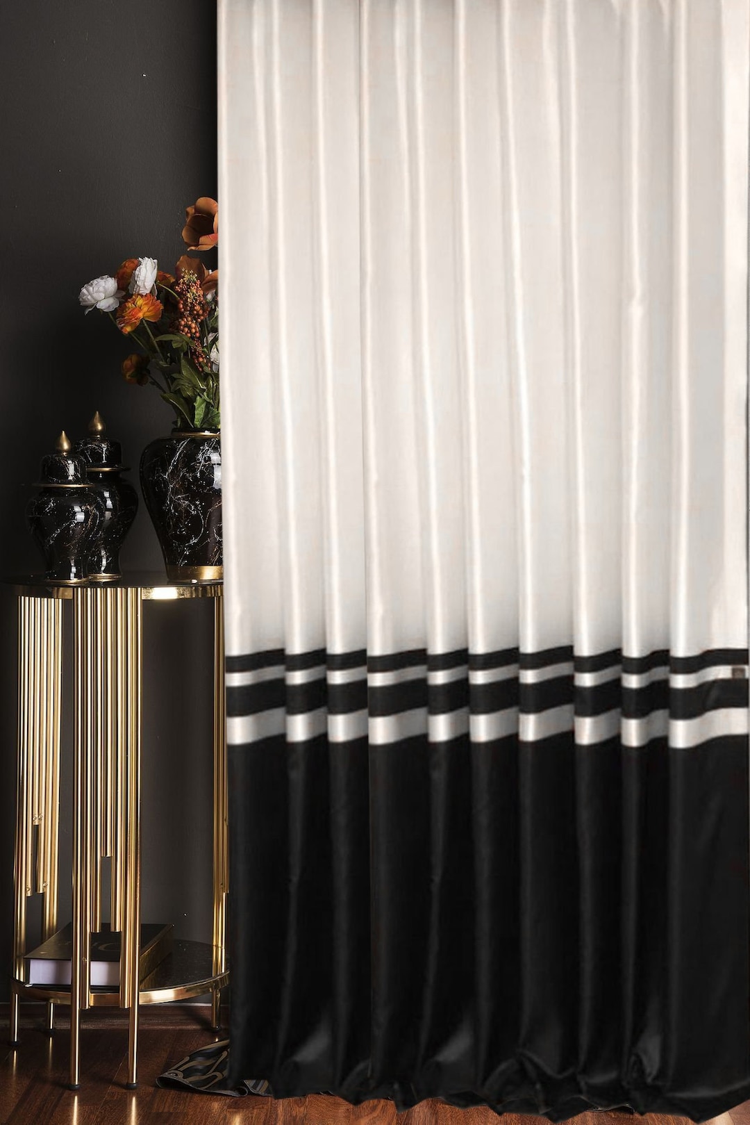 Cackleberry Home - Tende da caff a righe bianche e nere, 28